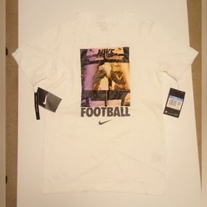 Nike Football Graphic Logo Image Youth Boy's T-Shirt Size M NWT White